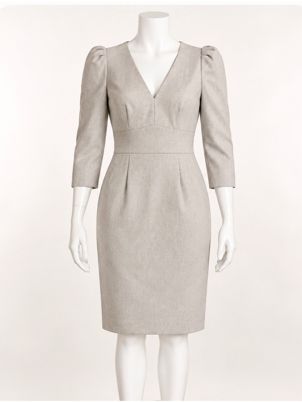 Antonio Melani Women’s Size 6 Beige Puff Sleeve Sheath Dress NWT